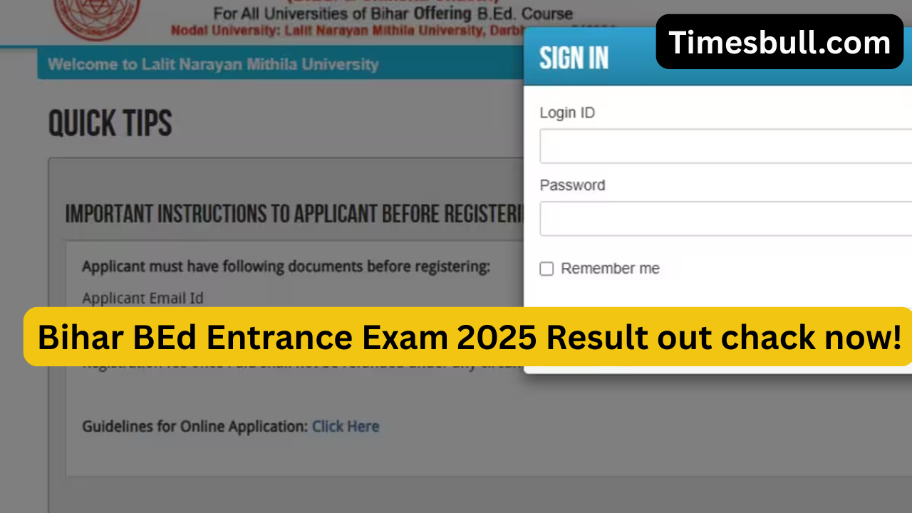 Bihar BEd Entrance Exam