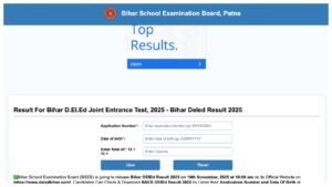 Bihar DElED Result 2025 Announced – Direct Link to Check Score at secondary.biharboardonline.com