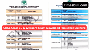 CBSE Announces Class 10 & 12 Board Exam Dates- Starts February 17, Download Full schedule here