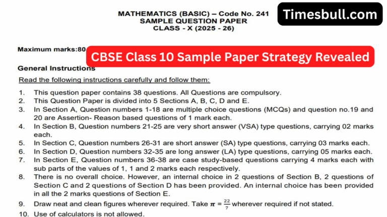 Score 95+ in Maths! The Ultimate CBSE Class 10 Sample Paper Strategy Revealed