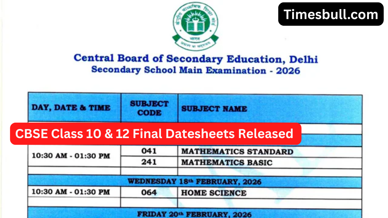 Breaking: CBSE Releases Final Datesheet...