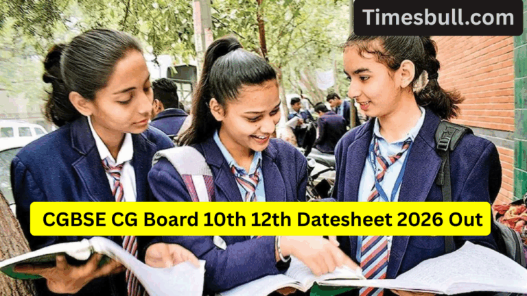 CGBSE Board Exam 2026 Date Sheet OUT- Class 10 & 12 Exams Begin in February, Full Schedule Here!