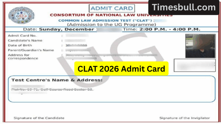 CLAT 2026 Admit Card Out! Check Release Date, Exam Schedule and Download Link Here
