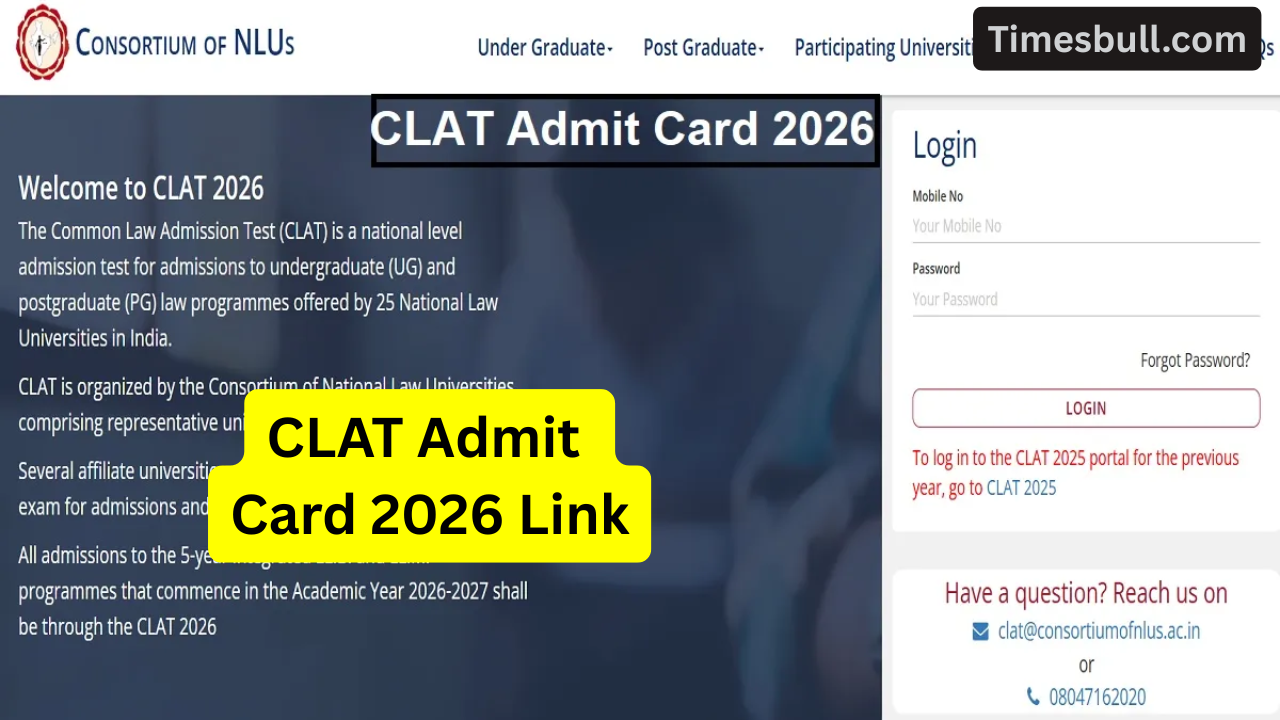 CLAT 2026 Admit Card Out...