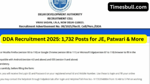 Delhi Govt Jobs 2025: DDA Announces 1,732 Vacancies – Check Eligibility, Fees & Last Date