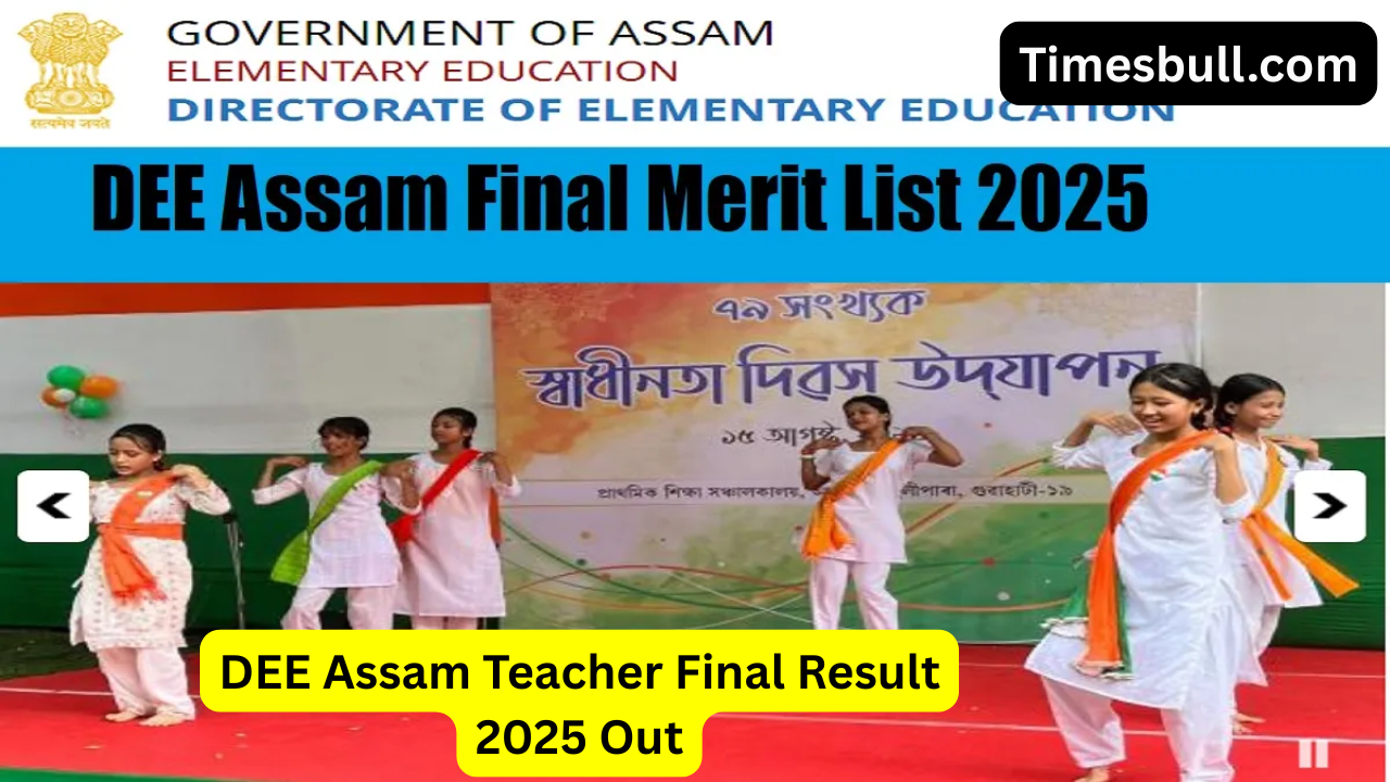 DEE Assam Teacher Final