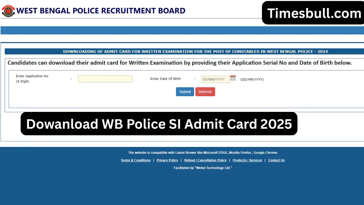 Dowanload Wb Police Si Admit Card 2025 (3)