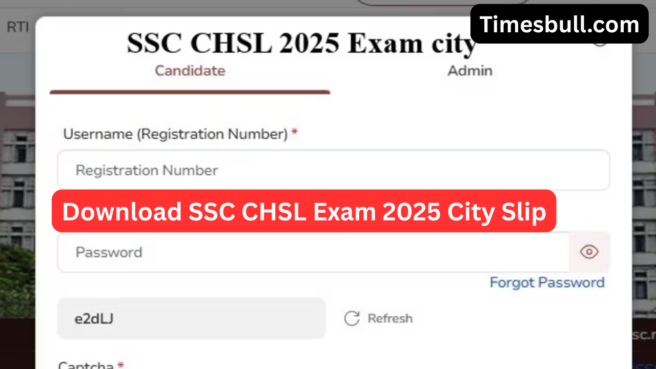 SSC CHSL 2025 City