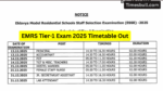 EMRS Tier-1 Exam 2025 Timetable Out (3)