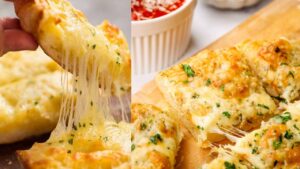 Crispy, Cheesy Garlic Bread Made at Home – Perfect Snack for Kids
