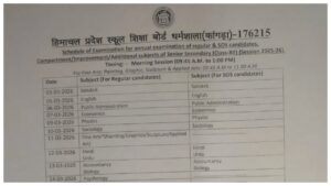 HPBOSE Exam 2026 – Check Himachal Board Class 10th & 12th Datesheet at hpbose.org