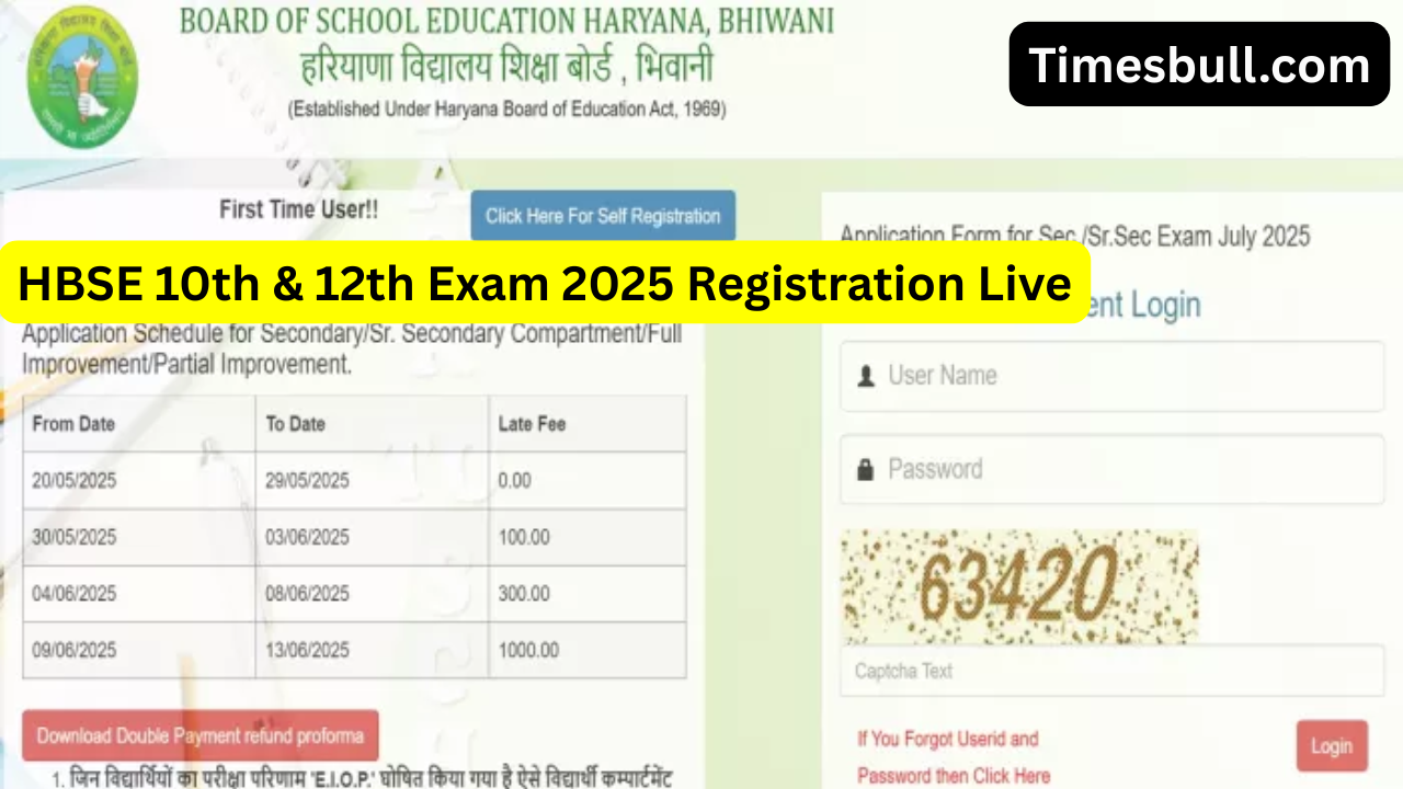Haryana Board Exam 2025: Registration...