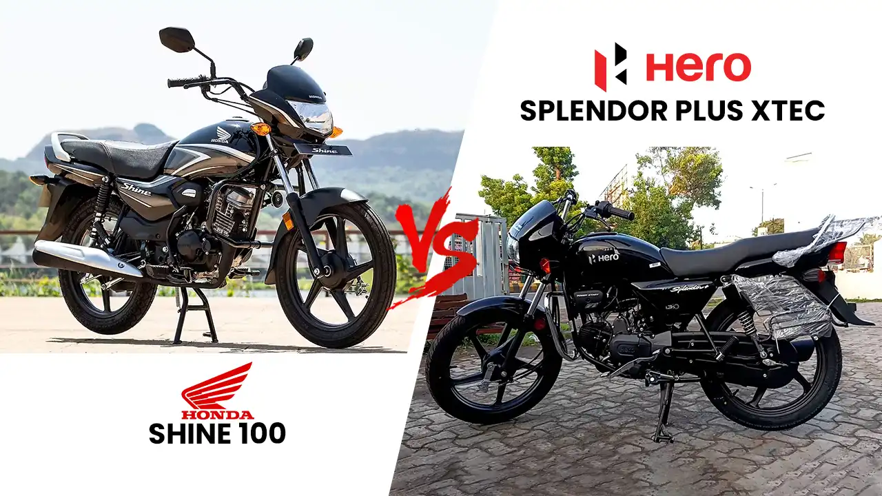 Hero Splendor Plus Xtec Vs Honda Shine 100 Comparison 2025