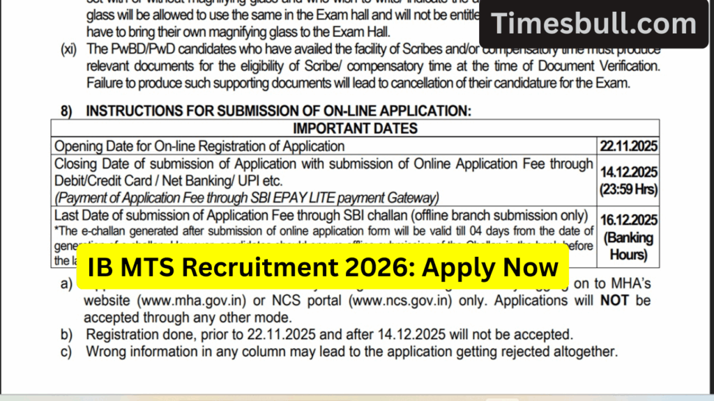 Sarkari Naukri- IB Recruitment Bumper MTS Posts, Salary ₹56,900, 10th Pass apply now!