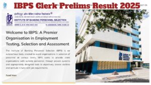 IBPS Clerk Prelims Result 2025 – Direct Scorecard Download Link at ibps.in