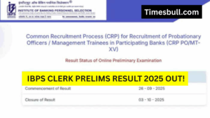IBPS Clerk Prelims Result 2025: IBPS Clerk Prelims Result declared, check and download at ibps.in
