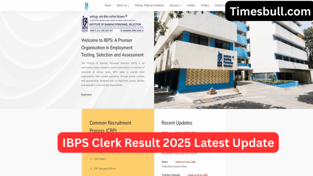IBPS Clerk Result 2025 Latest Update 1