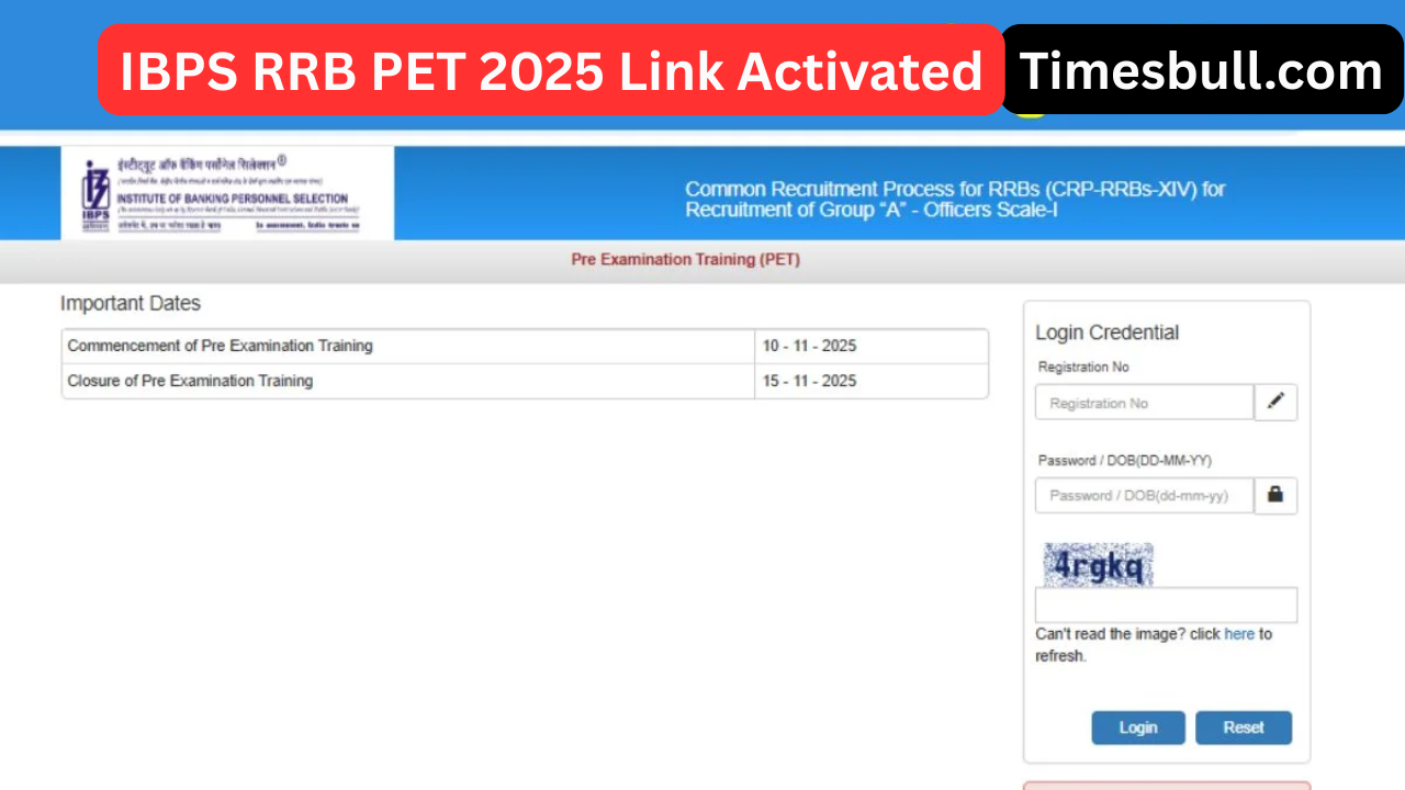 IBPS RRB PET 2025 Link...