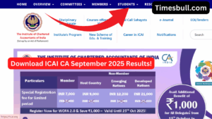 ICAI CA September 2025 Results Releasing on November 3 – Don’t Miss These Key Details!