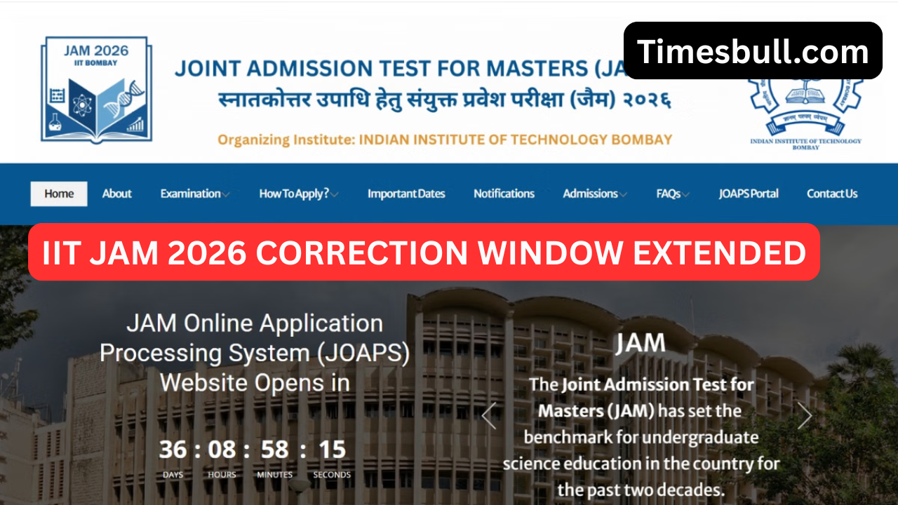 IIT JAM 2026 Correction