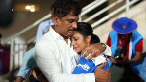 Jemimah Rodrigues Hug Father