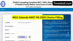 NEET PG 2025 Counseling Update: MCC Extends Choice Filling Deadline – Check New Date at mcc.nic.in