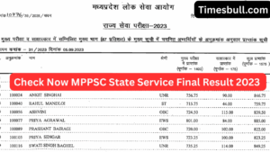 MPPSC State Service Final Result 2023 Released: Check Your Name, Marks & Topper List Here