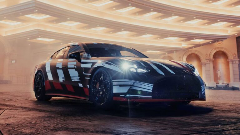 Mercedes-AMG GT 4-Door Coupe EV- A Lightning Storm Coming in 2026, Brad Pitt and F1 Champions Show Off in Las Vegas