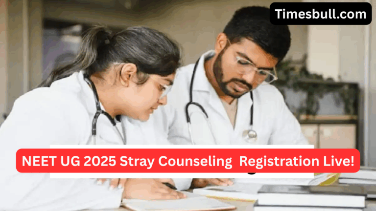NEET UG 2025 Counseling Update: Stray Vacancy Registration Live at mcc.nic.in -Apply Before Nov 9