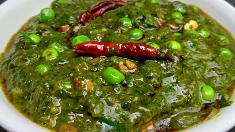 Palak Matar Sabji Recipe