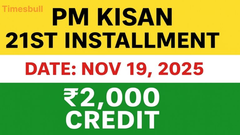 PM Kisan 21st Installment Release on November 19—Check Your Name in the Beneficiary List Now