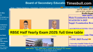 RBSE Half Yearly Exam 2025: Class 9 to 12 exams begin in Rajasthan, see full time table