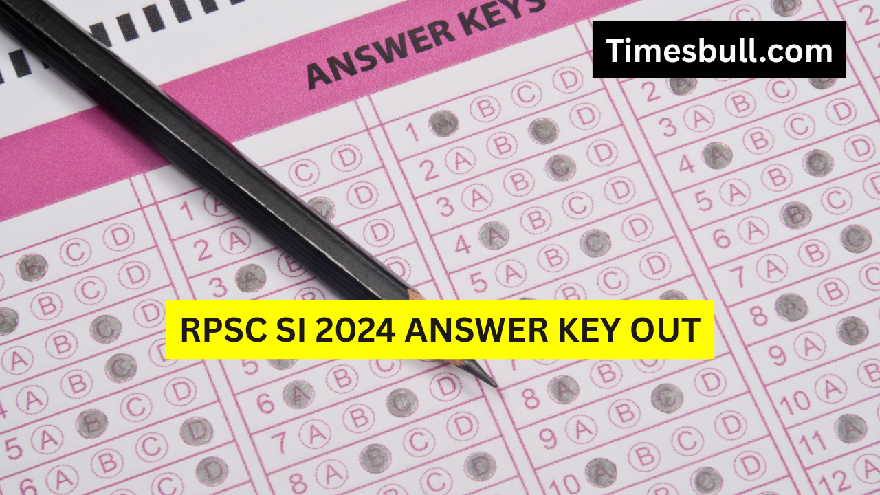 RPSC SI 2024 Answer