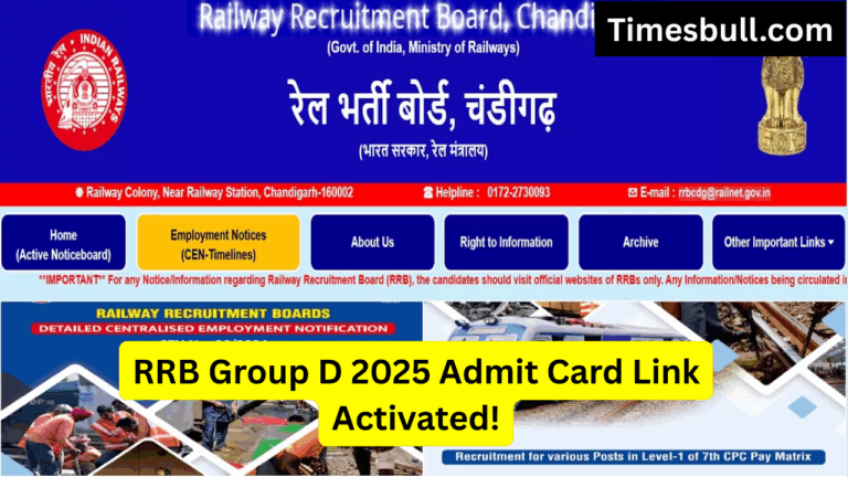 RRB Group D 2025: City Slip Activated, CBT Pattern & Admit Card Details Inside!
