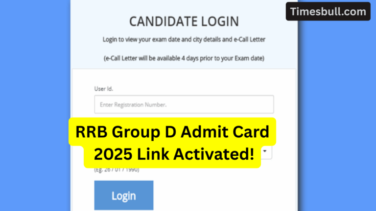 RRB Group D Admit Card 2025 Link Activated! Railway Aspirants- Check Exam Date and Download Hall Ticket