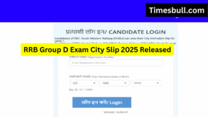 RRB Group D Exam City Slip 2025 Released: Check Your Exam City, Admit Card Date Now