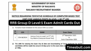 RRB Group D Level-1 Exam Admit Cards Out! Check Full Schedule & Paper Pattern