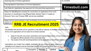 Railway JE Recruitment 2025: 2569 Posts, Level-6 Salary, Apply Online At rrbapply.gov.in