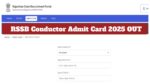 RSSB Conductor Admit Card 2025 OUT