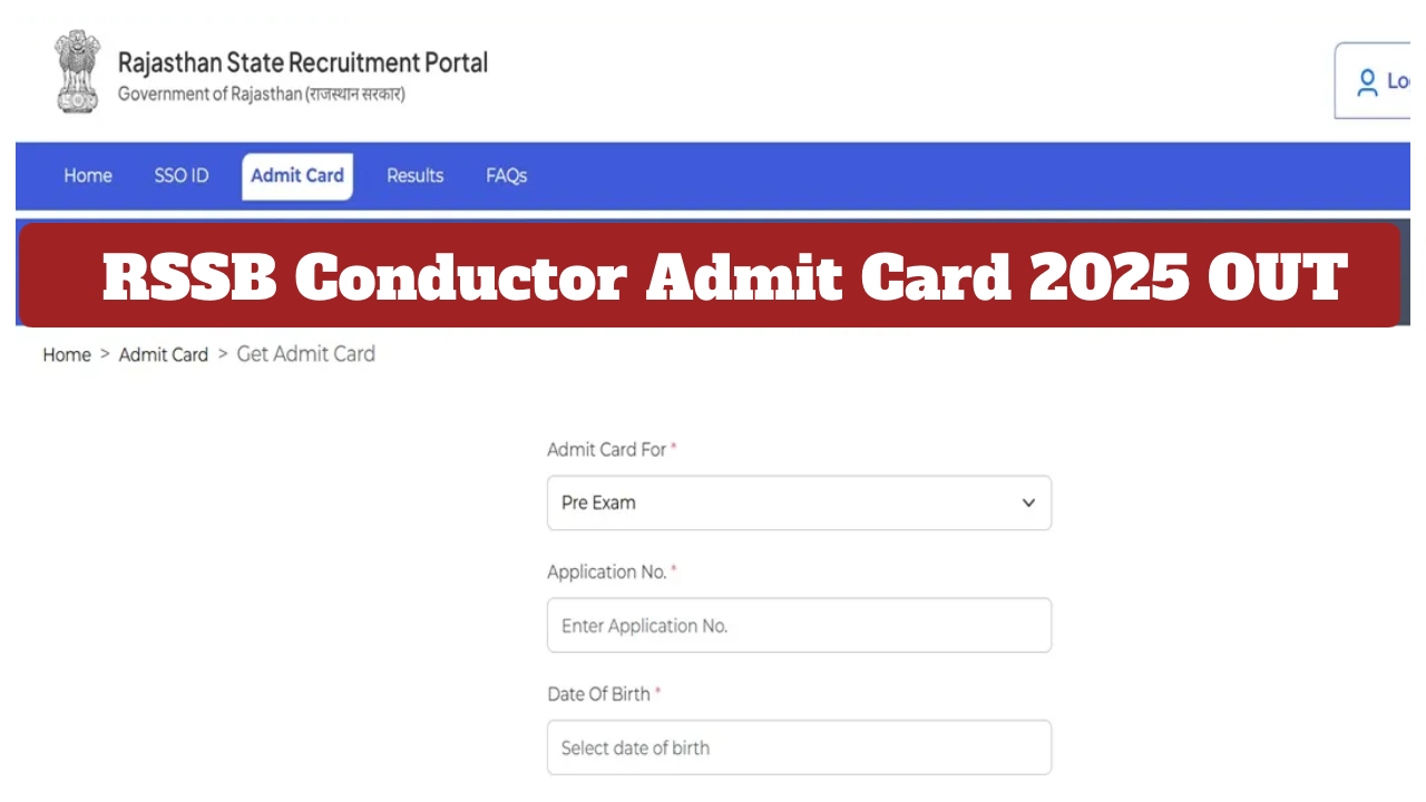 RSSB Conductor Admit Card 2025...