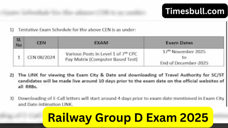 Railway Group D Exam 2025: Admit Card & City Slip to Release Soon, Here Download Link