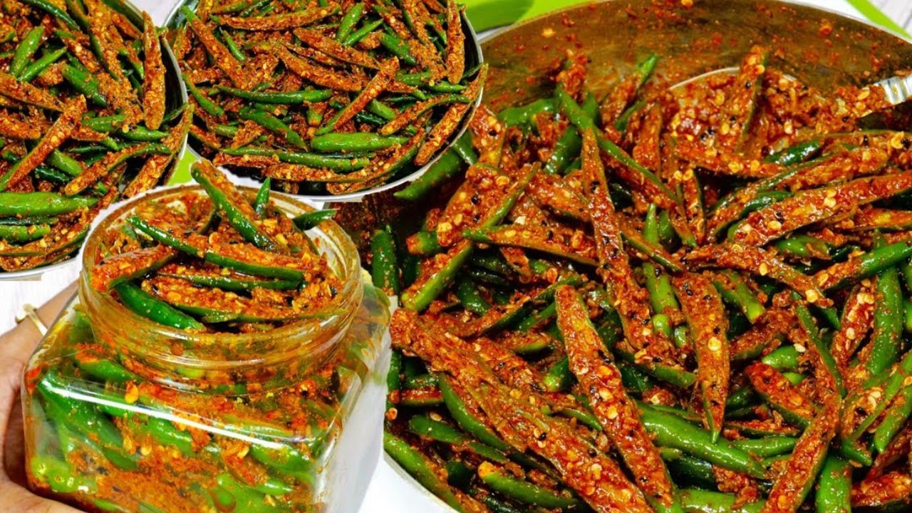 Rajasthani Hari Mirch Lehsun Ka Achar