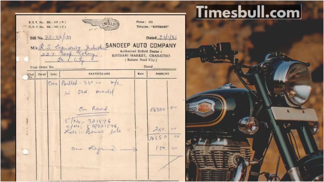 Bullet bike was available for...