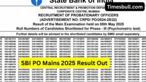 SBI PO Mains 2025 Result Out! Check Cutoff, Merit List & Next Stage Details Here