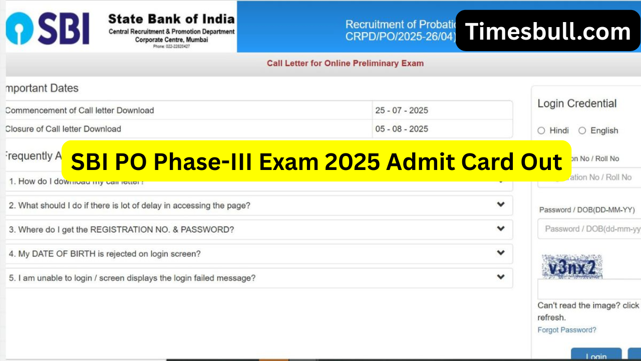SBI PO Phase-III Exam 2025:...