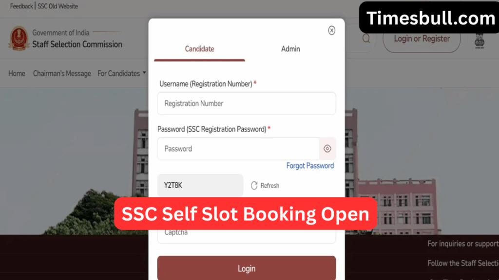 SSC Self Slot Booking Open 3