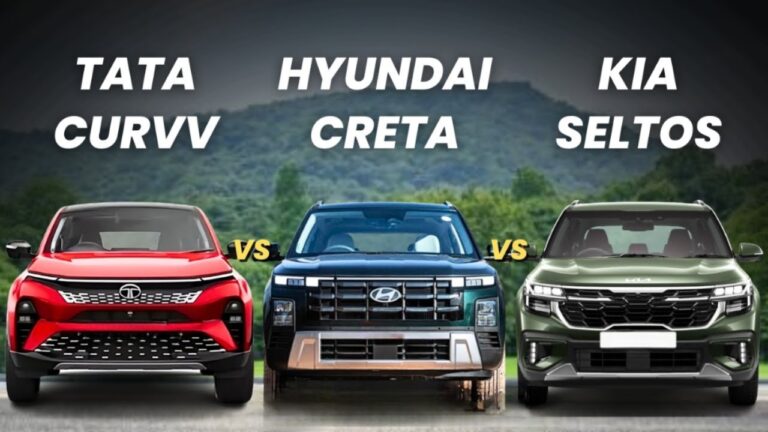 Tata Curvv Vs Hyundai Creta Vs Kia Seltos : The Ultimate SUV Battle of 2025