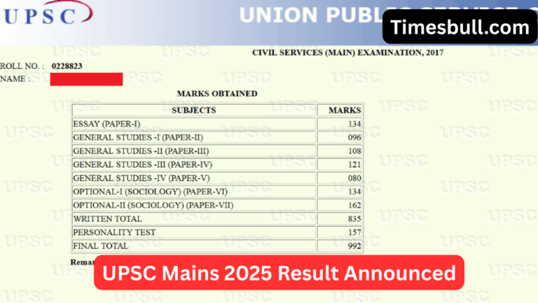 UPSC Mains 2025 Result Announced: Check Name-Wise PDF List of 2,736 Qualified Candidates @upsc.gov.in