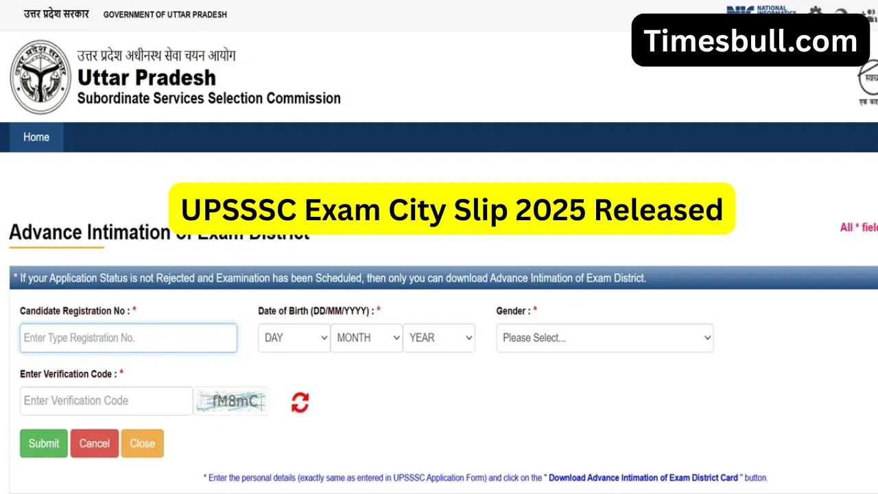 Upsssc Exam City Slip 2025 Released (3)