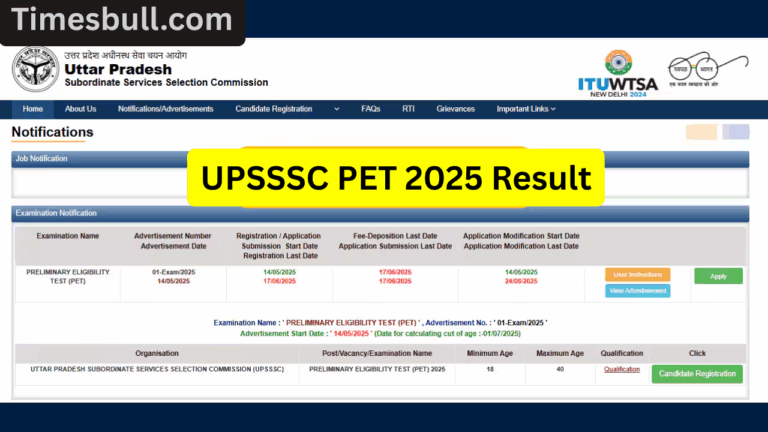 UPSSSC PET 2025 Result Declared! Download Scorecard at upsssc.gov.in